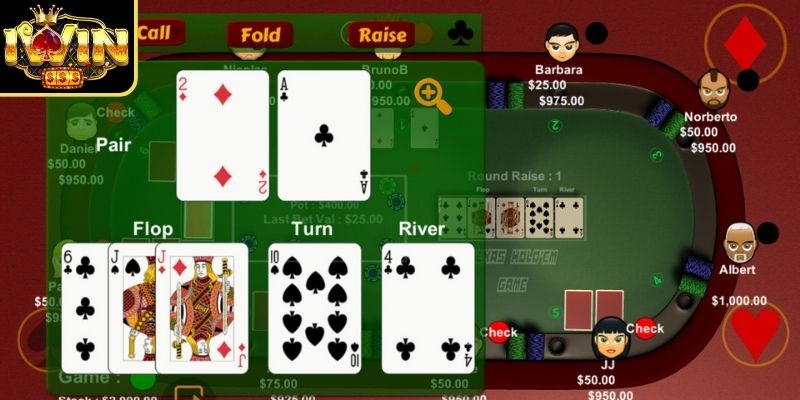 Poker Iwin - Học Cách Chơi Qua Các Vòng Cược Cụ Thể 3 Người chơi tự do đưa ra lựa chọn trong game