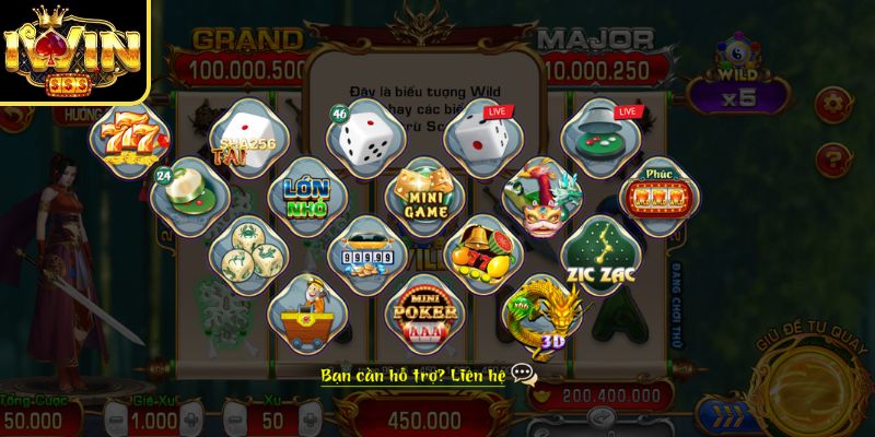 Võ Lâm Truyền Kỳ Iwin - Slot Kiếm Hiệp Săn Hũ Cực Đỉnh 2 Những biểu tượng chỉ riêng phiên bản slot này mới có